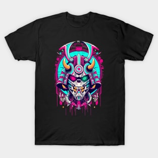 Mecha Samurai Oni Mask T-Shirt